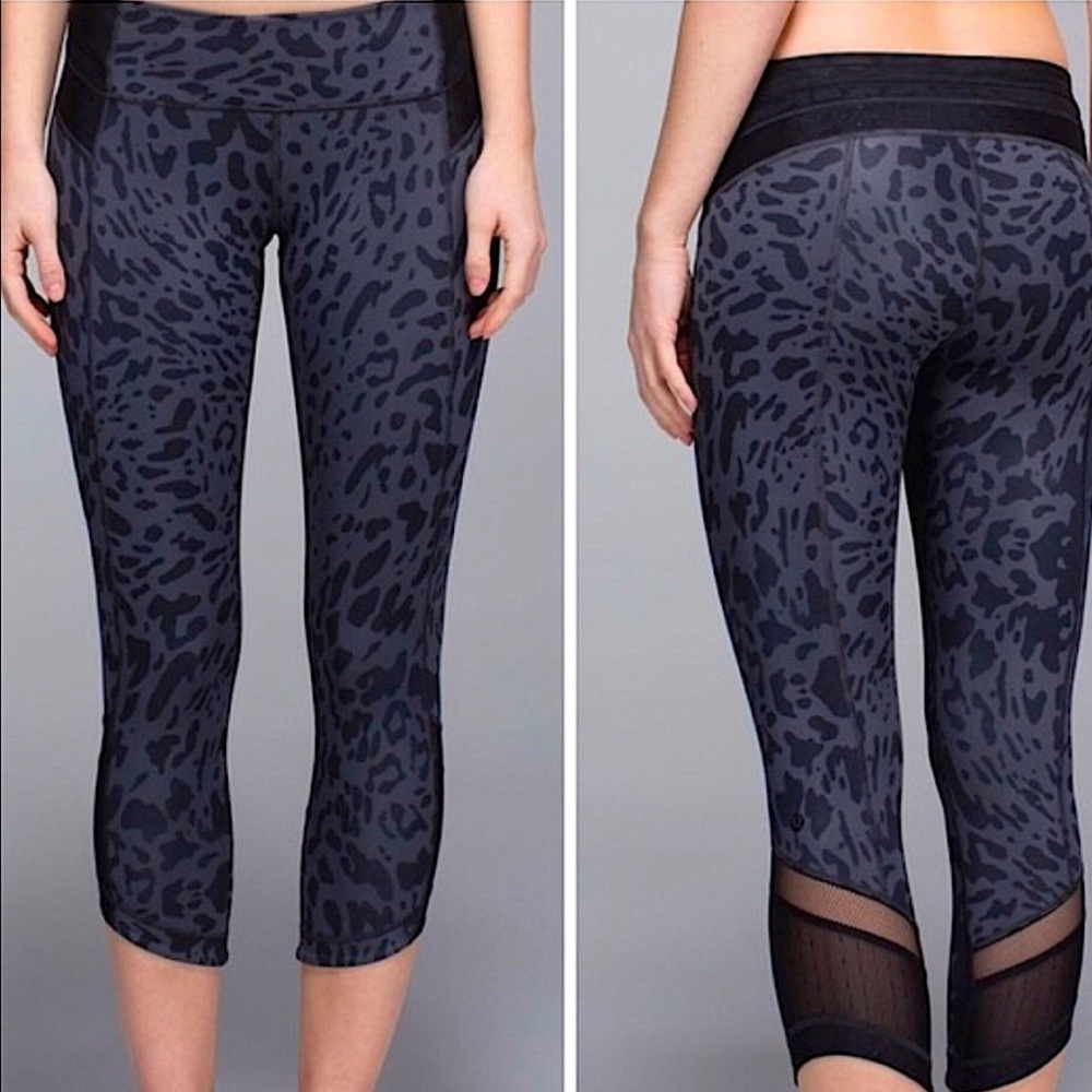 Lululemon Just Breathe Cheetah Print Crop 8